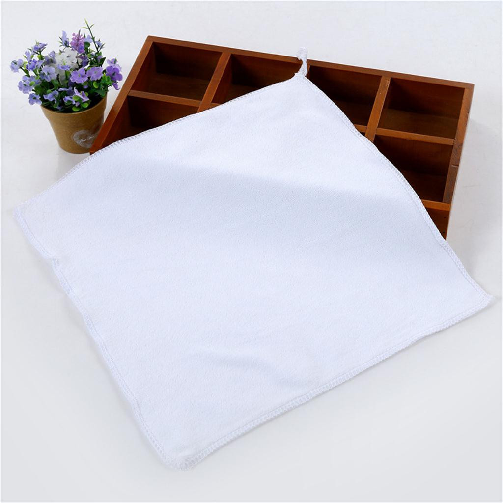 10PC White Ultra Soft Microfiber Fabric Face Hotel Bath Towel Wash Hand Portable Terry Towel Multifunctional Towel