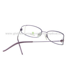 Online Opticians Half Rim Eyeglasses, Frame Made of Metal and Acetate