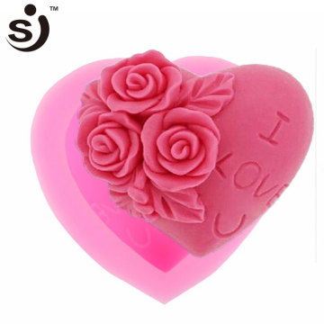 New Design 3d Heart Shaping Silicone Mold Soap For Lux Handmade Soap