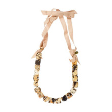 Personalized Handmade Fabric Necklace with Gold Plated