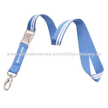 Promotional lanyard with Dacron material