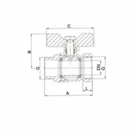 3/8''-1'' Inch Butterfly Handle Brass Ball Valve