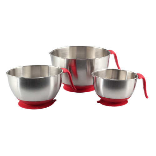 Long Handle Stainless Steel Mixing Bowl Set forHome