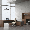 木製のテーブルと椅子マネージャーの人間工学に基づいたオフィスデスク