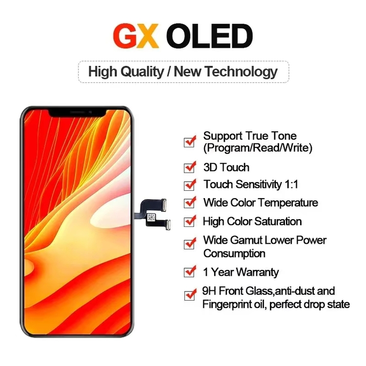 Factory Original GX ZY Screen OLED for Phone X Xs Xr 11 Lcd 100% Replacement for Phone 12 13 14 15 GX Hard Incell OLED Display