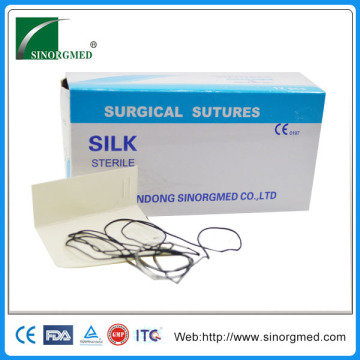 Non-absorbable 0 silk sutures for Small Animal Surgery