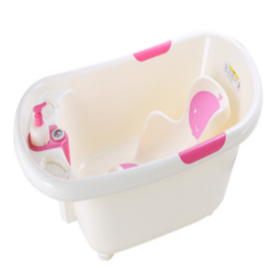 Vaskë plastike për foshnje me termometër dhe vaskë