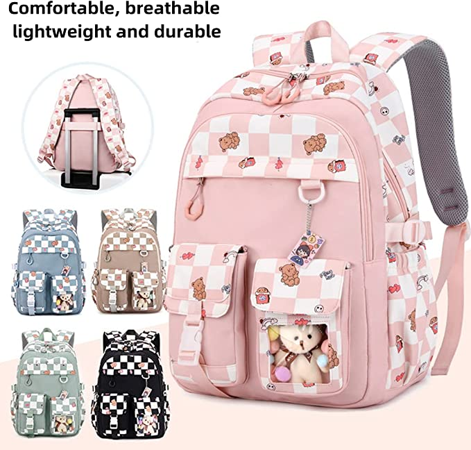 Girls Backpack with Cute Bear