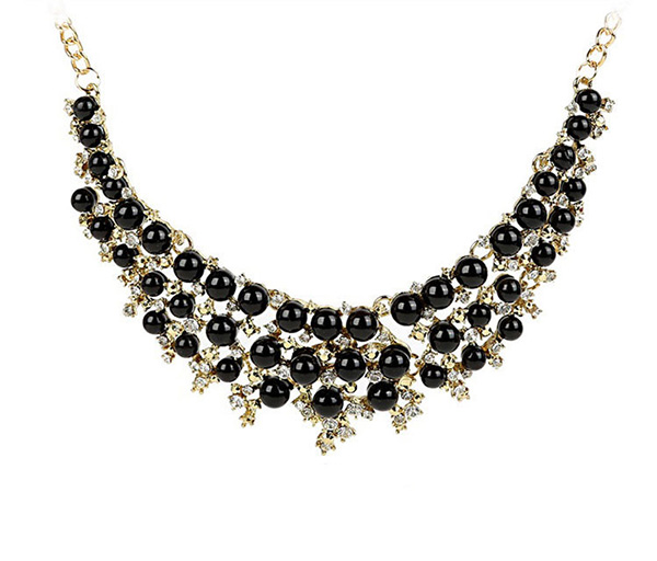 Shiny Rhinestones Collar Necklace