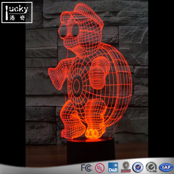 Acrylic 3D LED Turtle Lamp,Colorful LED Table Lamp Night Light