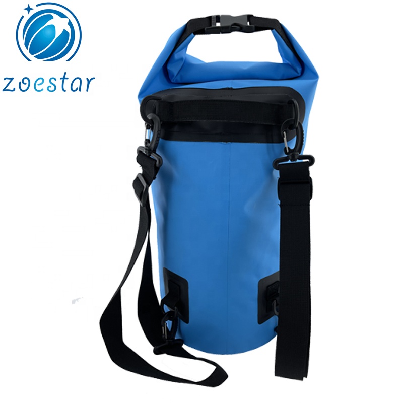 Waterproof 15L Roll Top Bucket-shaped Welded Tarpaulin Dry Bag Floating Outdoor Waterproof Sack Bag