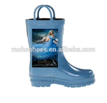 Cinderella fashionable kids rubber boots, waterproof boots, girls rubber boots