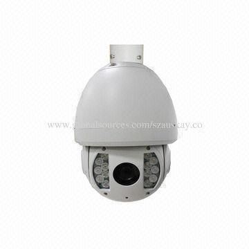 PTZ speed dome cameras, 1/3-inch CCD and 1.3-megapixel, night vision and weather-resistant