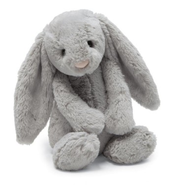 grey plush bunny, plush grey bunny, grey bunny plush