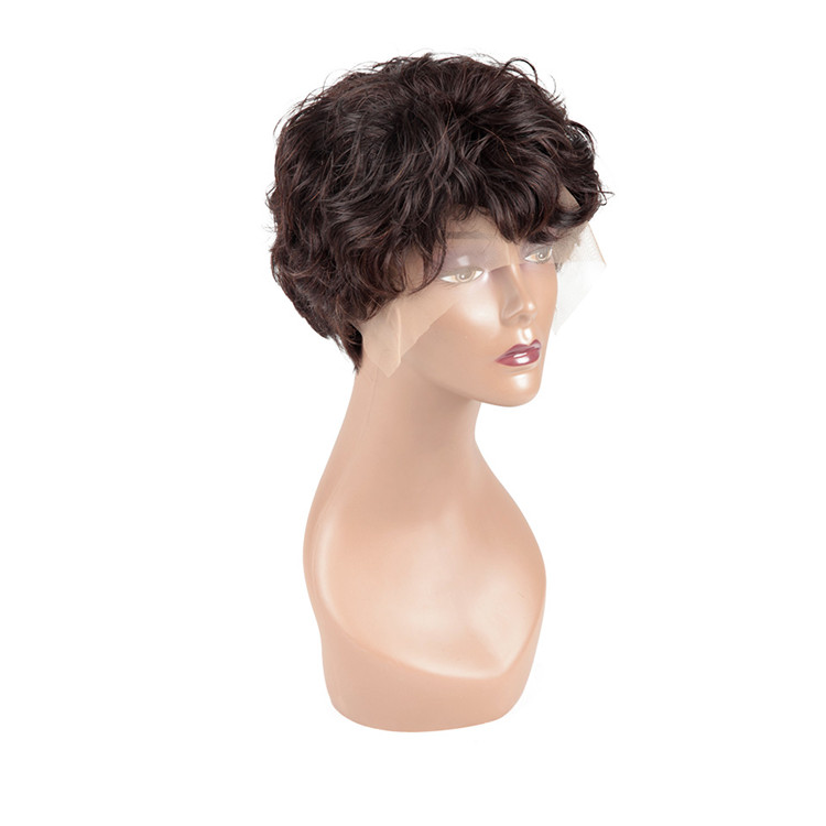 New Style Cut Short Full Lace Wig,Top Quality Natural Color Human Hair  Full Lace Wig In Malaysia Kuala Lumpur