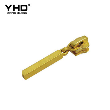 Yellow painted metal plastic zipper slider puller for beds