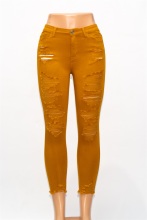 Custom Orange Jeans Fashion Personality
