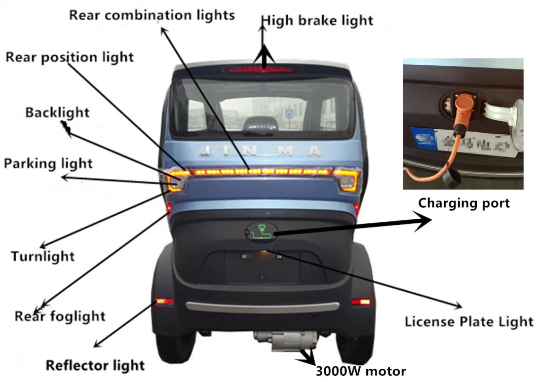 EEC L6e Approval 2 Seater Best Quality 4 Wheel Drive Electric Car /SUV/Vehicle