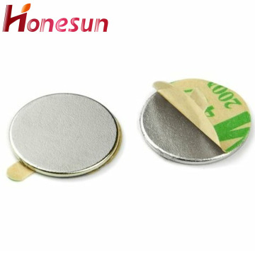Strong disc magnet with adhesive of neodymium magnet
