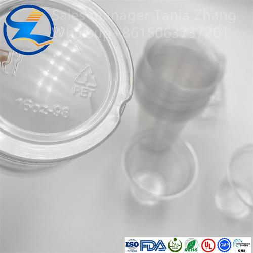 Ttransparent PET film thermoforming plastic cup