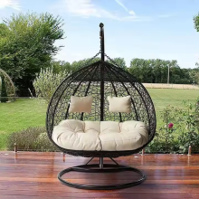 Double Seat Hanging Egg Chair Rattan Swing chair