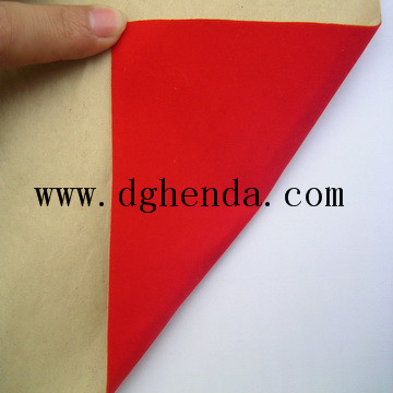 Flocking/Pile coating cloth/fabric with self adhesive