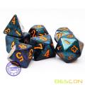 Bescon Starry Night Dice Set Series, 7pcs Polyhedral RPG Dice Set of MIDNIGHT, Tinbox Set