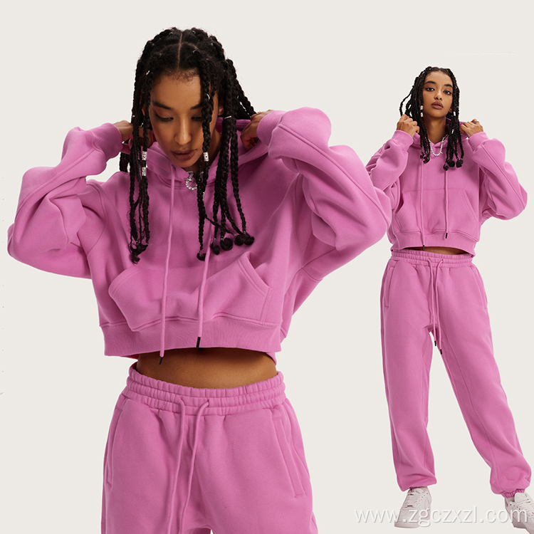 Autumn Thick Spice Girls Cropped Navel Hoodie