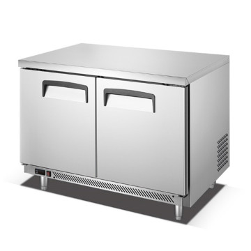 Stainless Steel Workbench with Undercounter Refrigerator