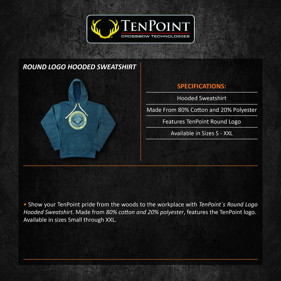 TenPoint_Round_Logo_Hooded_Sweatshirt_Product_Description