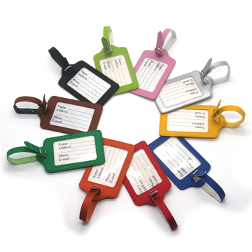 2023 Leather Travel Luggage Bag Tag with Wrist Band for Businessmen