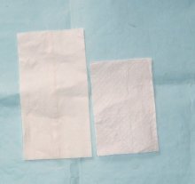 folded paper napkin