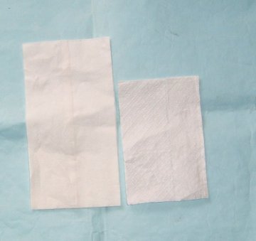 folded paper napkin