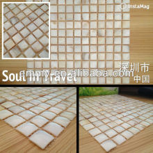 White convex fresh water shell mosaics river pearl brick washroom bathroom wall tile mosaics