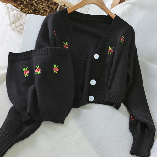 Women Fashion Embroidery Sweater Winter Casual