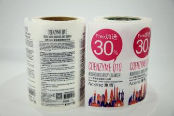 Cosmetic Top Grade Transparent Labels Transparent Sticker
