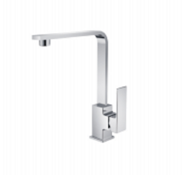 Chrome Waterfall Kitchen Faucet Single Handle Sink
