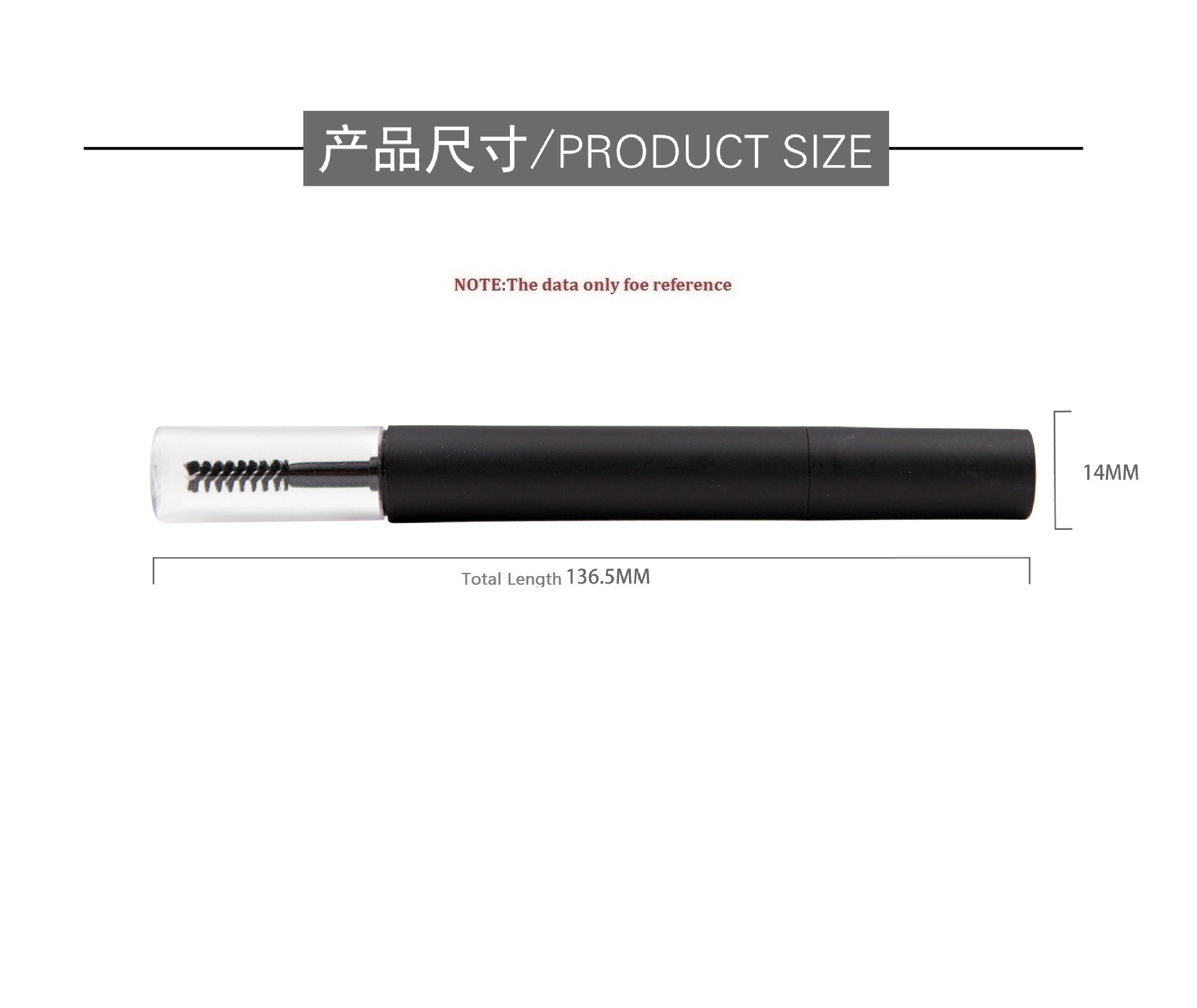 2 in 1 liquid eyeliner with Mascara plastic tube packing OBM ODM