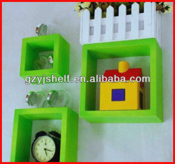 Wooden Wall Cube Shelf