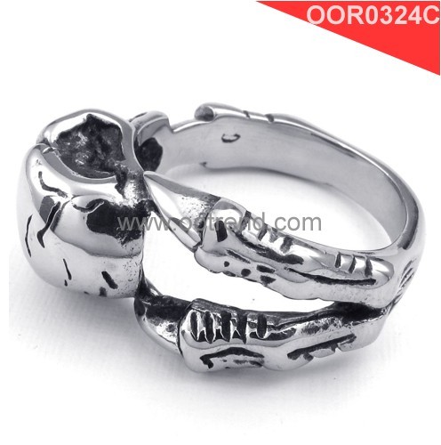 Gothic Biker dragon claw ring for men main material surgical steel claw ring