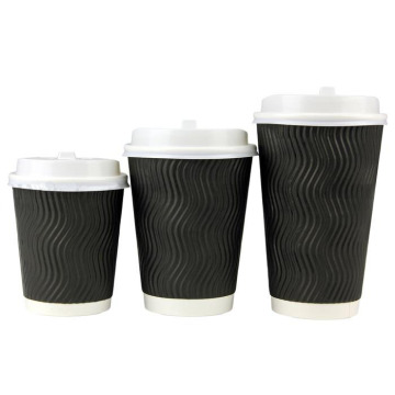 Biodegradable Paper Cups with Lid - Kraft Coffee Cups