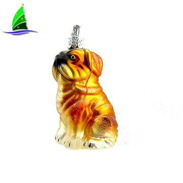 Glass Bulldog Ornament Christmas Tree Ornament