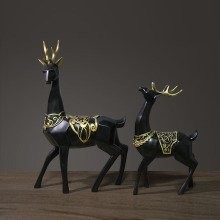 High quality desktop decoration fiberglass resin deer statue