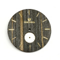 Black Wood Dial With Sub-dial For Men Watch