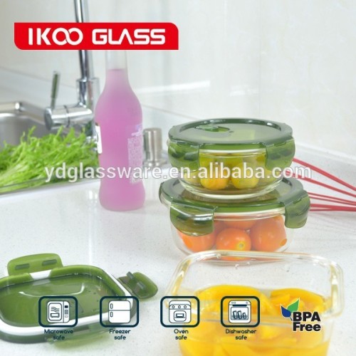 Dishwasher safe Glass lunch Carry container for Food Warm