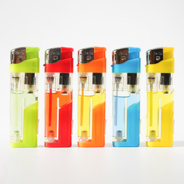 Five Color Semi-Transparent Soft Flame Lighter with LED