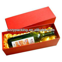 one bottle packed wine box with silk holder