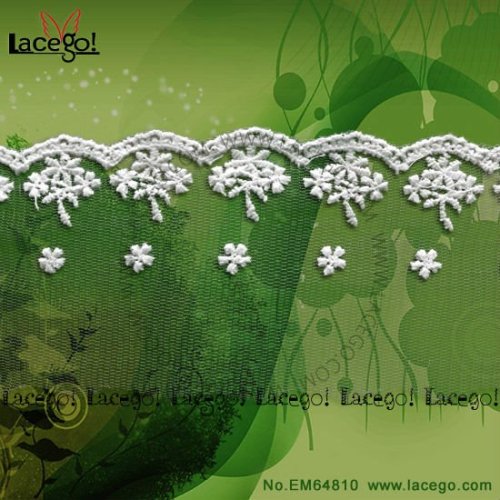 Hot design net embroidery lace trim