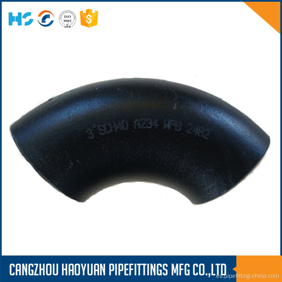 Codo inconsútil del acero de carbono de 6INCHX8MM A234WPB