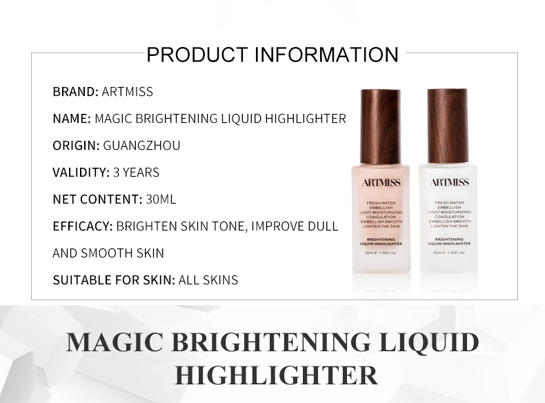 Brightening Moisturizing Face Makeup Liquid Highlighter